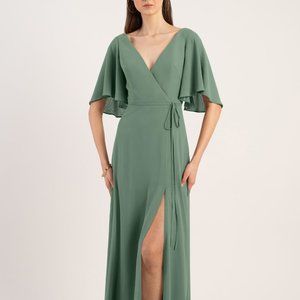 Jenny Yoo Wrap with Flutter Sleeve